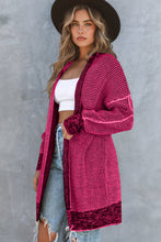 Load image into Gallery viewer, Yellow Knitted Open Front Casual Long Cardigan