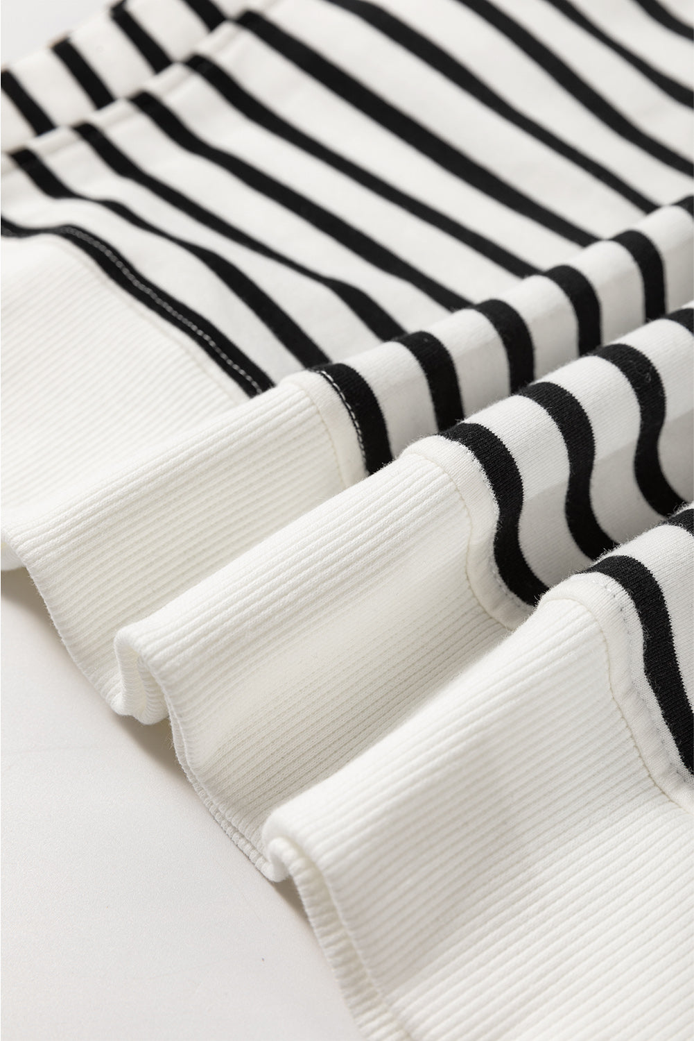 Georgia Black Striped Loose Sweatshirt