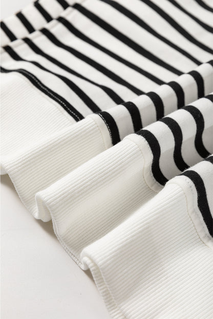 Georgia Black Striped Loose Sweatshirt