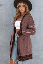 Load image into Gallery viewer, Yellow Knitted Open Front Casual Long Cardigan