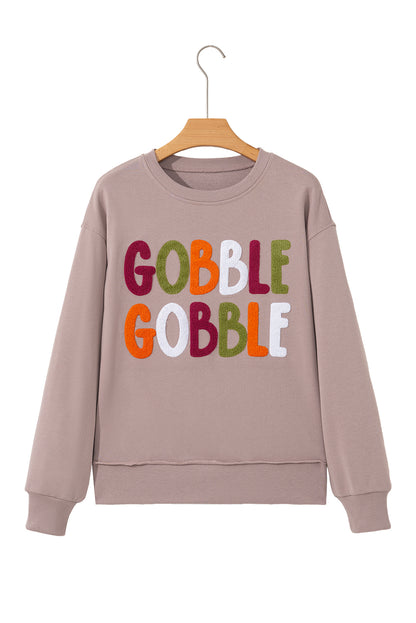 GOBBLE Letter Graphic Thanksgiving Crew