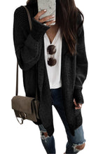 Load image into Gallery viewer, Yellow Knitted Open Front Casual Long Cardigan