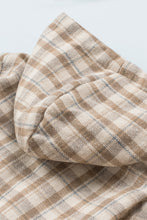 Load image into Gallery viewer, Orange Snap Button Sherpa Lined Hooded Flannel Jacket