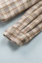 Load image into Gallery viewer, Orange Snap Button Sherpa Lined Hooded Flannel Jacket