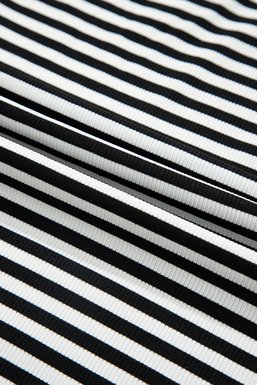 Hillary-Black Stripe Colorblock Top