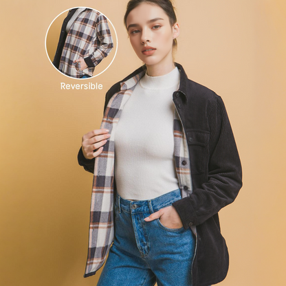 Corduroy Reversible Button Down Jacket