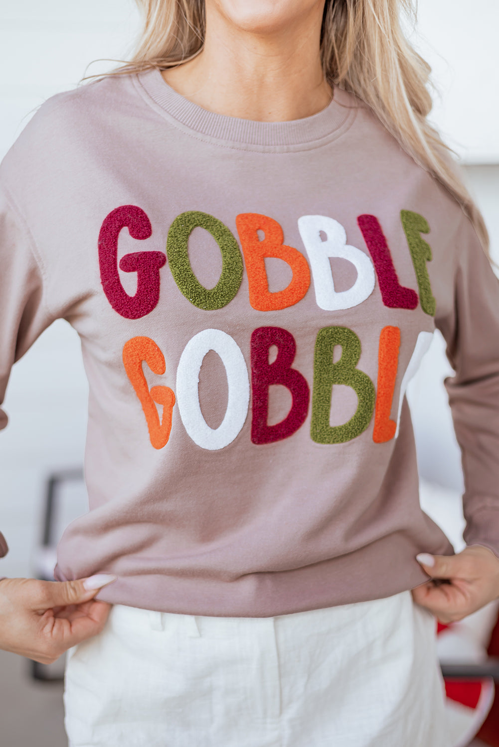 GOBBLE Letter Graphic Thanksgiving Crew