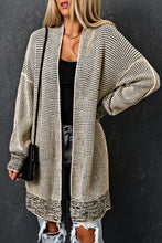 Load image into Gallery viewer, Yellow Knitted Open Front Casual Long Cardigan