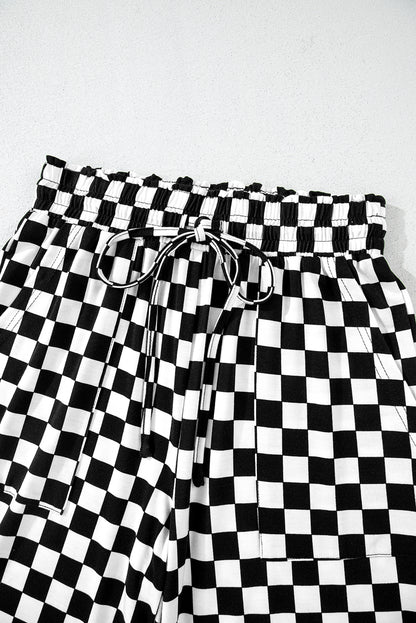 Lilly Black Checkered Lounge Set