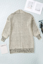 Load image into Gallery viewer, Yellow Knitted Open Front Casual Long Cardigan