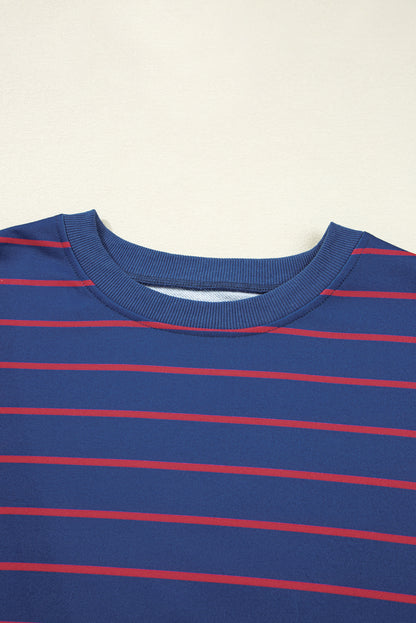 Becca Blue Stripe Sweatshirt