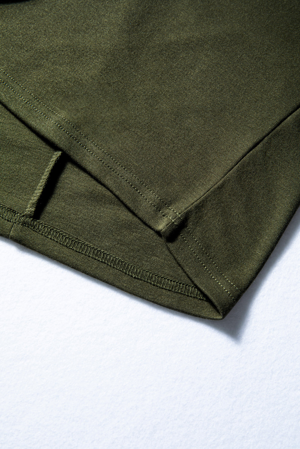 Solid Color Extended Cuffs Long Sleeve Top