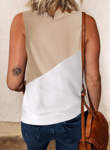 Load image into Gallery viewer, Crew Neck Colorblock Tank Top