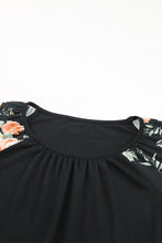 Load image into Gallery viewer, Floral Sleeve Ruffle Sleeve Plus Size Top