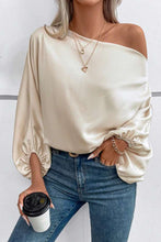 Load image into Gallery viewer, April Asymmetrical Satin Blouse