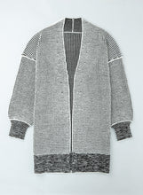 Load image into Gallery viewer, Yellow Knitted Open Front Casual Long Cardigan