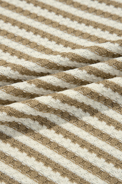 Brown Stripe Textured Set