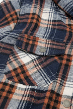 Load image into Gallery viewer, Orange Snap Button Sherpa Lined Hooded Flannel Jacket