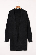 Load image into Gallery viewer, Yellow Knitted Open Front Casual Long Cardigan