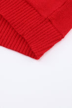 Load image into Gallery viewer, Red Merry Letter Embroidered High Neck Sweater