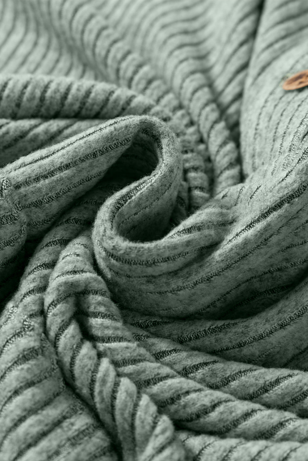 Aqua Ribbed Henley Knit Top