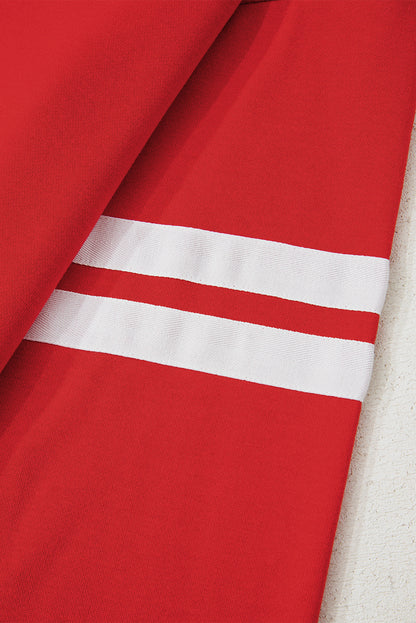 Fiery Red Glitter Trim GAME DAY Sweatshirt