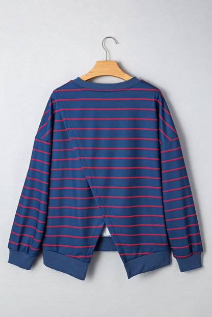 Becca Blue Stripe Sweatshirt