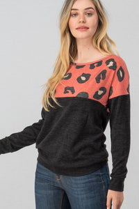 Leopard Block Sweatshirt