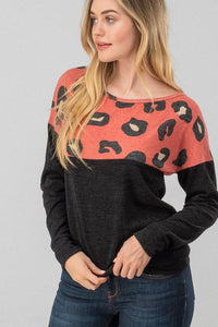 Leopard Block Sweatshirt