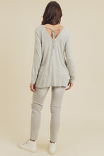 Load image into Gallery viewer, Grey Knit Picot Edging Top