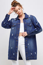 Load image into Gallery viewer, DENIM 3/4 QUARTER JACKETS DISTRESSED WASHED