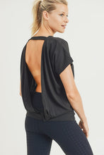 Load image into Gallery viewer, Black Open Back Tee