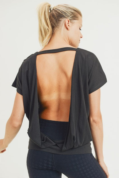 Black Open Back Tee