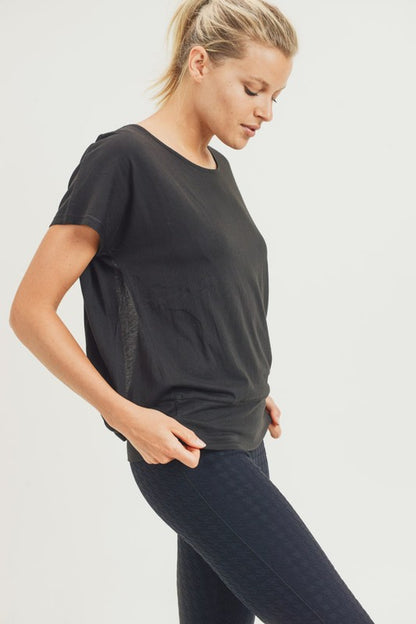 Black Open Back Tee