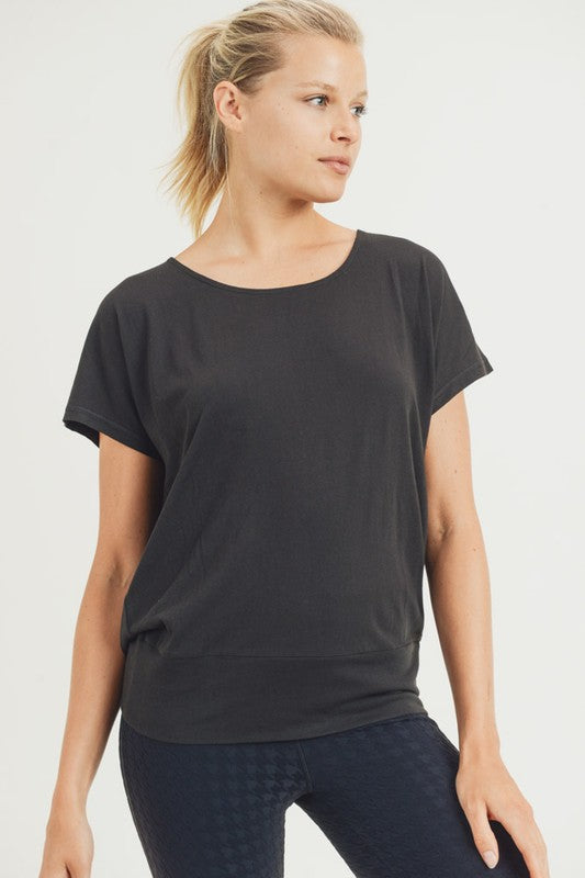 Black Open Back Tee
