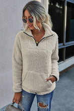 Load image into Gallery viewer, Faux Fur  Solid Zip-up