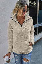 Load image into Gallery viewer, Faux Fur  Solid Zip-up