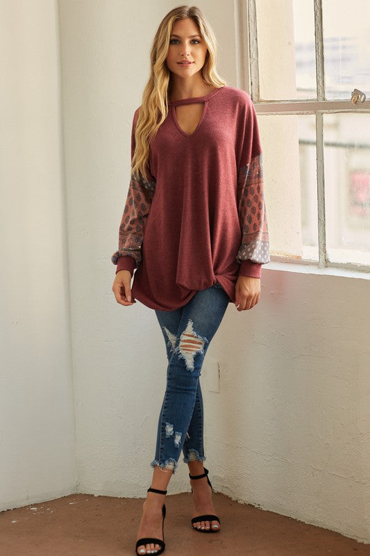 Burgundy Boho Tunic