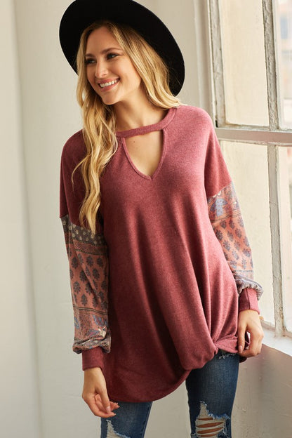 Burgundy Boho Tunic