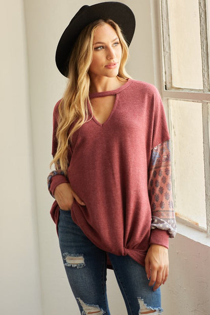 Burgundy Boho Tunic