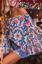 Load image into Gallery viewer, Floral Print Bell Sleeve Top