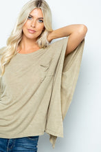 Load image into Gallery viewer, Olive Box Poncho Top