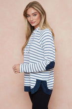 Load image into Gallery viewer, Navy Striped Hoodie