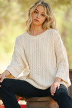 Load image into Gallery viewer, Ivory Cable Knit Sweater
