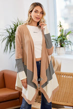 Load image into Gallery viewer, Taupe Colorblock Cardigan