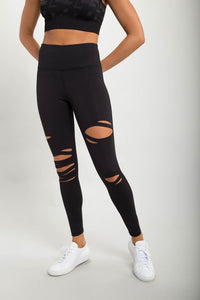 Black Distressed Leggings