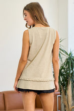 Load image into Gallery viewer, Greentea Frilled Knit Tank