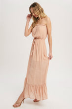 Load image into Gallery viewer, Button Front Tube Maxi Dress