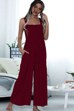 Load image into Gallery viewer, Square Neck Sleeveless Pocket Jumpsuit