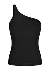 Load image into Gallery viewer, Ribbed One-Shoulder Tank